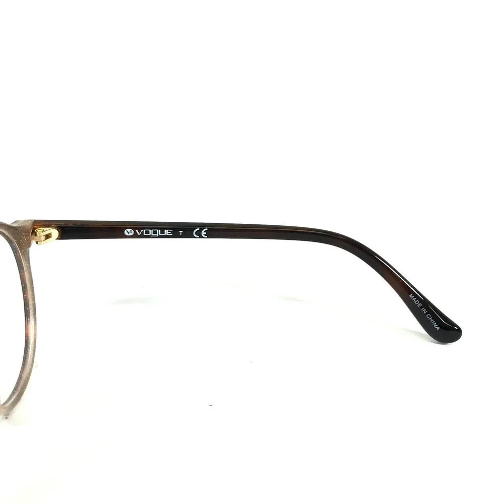 Vogue Eyeglasses Frames VO5226 2639 Brown Nude Fade Round Hexagon 48-19-140